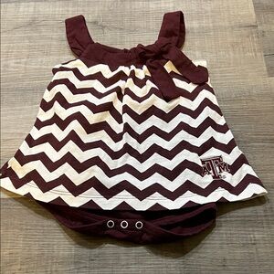 Texas A & M maroon and white bubble size 3-6M